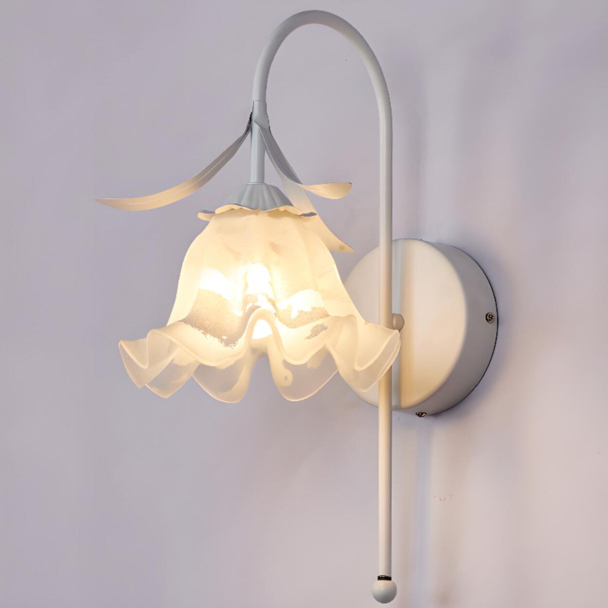 Vintage Design Green Floral Wall Sconce Image - 6