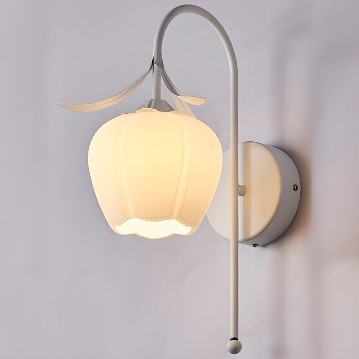 Vintage Design Green Floral Wall Sconce Image - 7