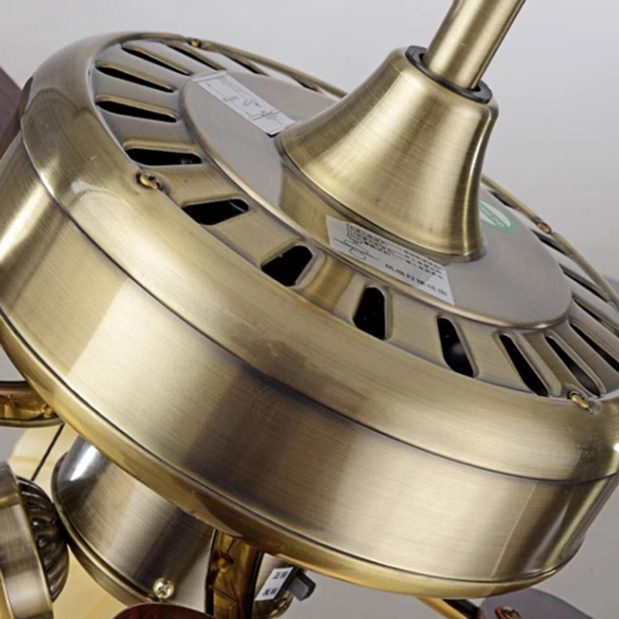 Vintage Floral 5 Blade Bronze Ceiling Fan with Light Image - 12