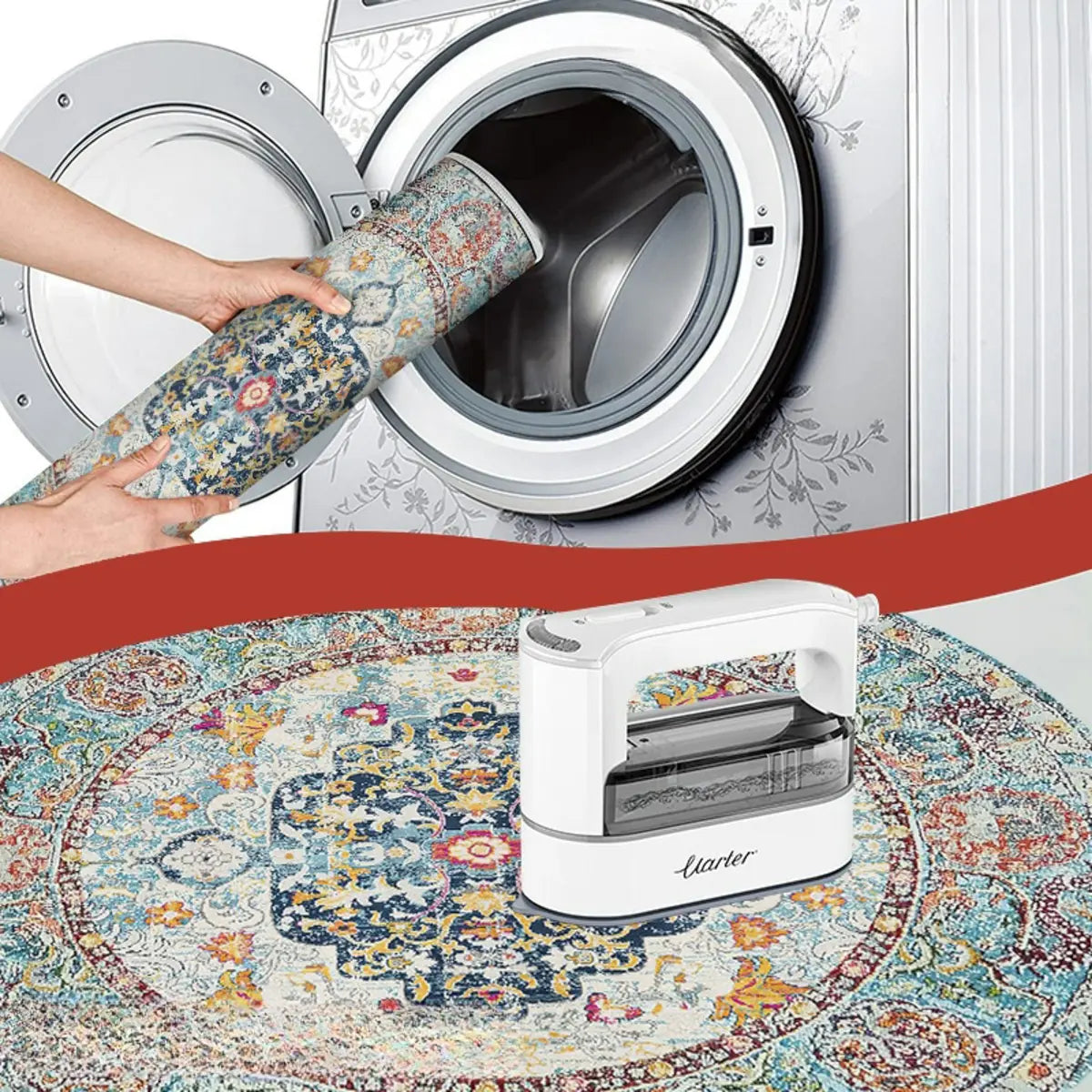 Vintage Floral Round Medallion Anti-Slip Area Rug Image - 10