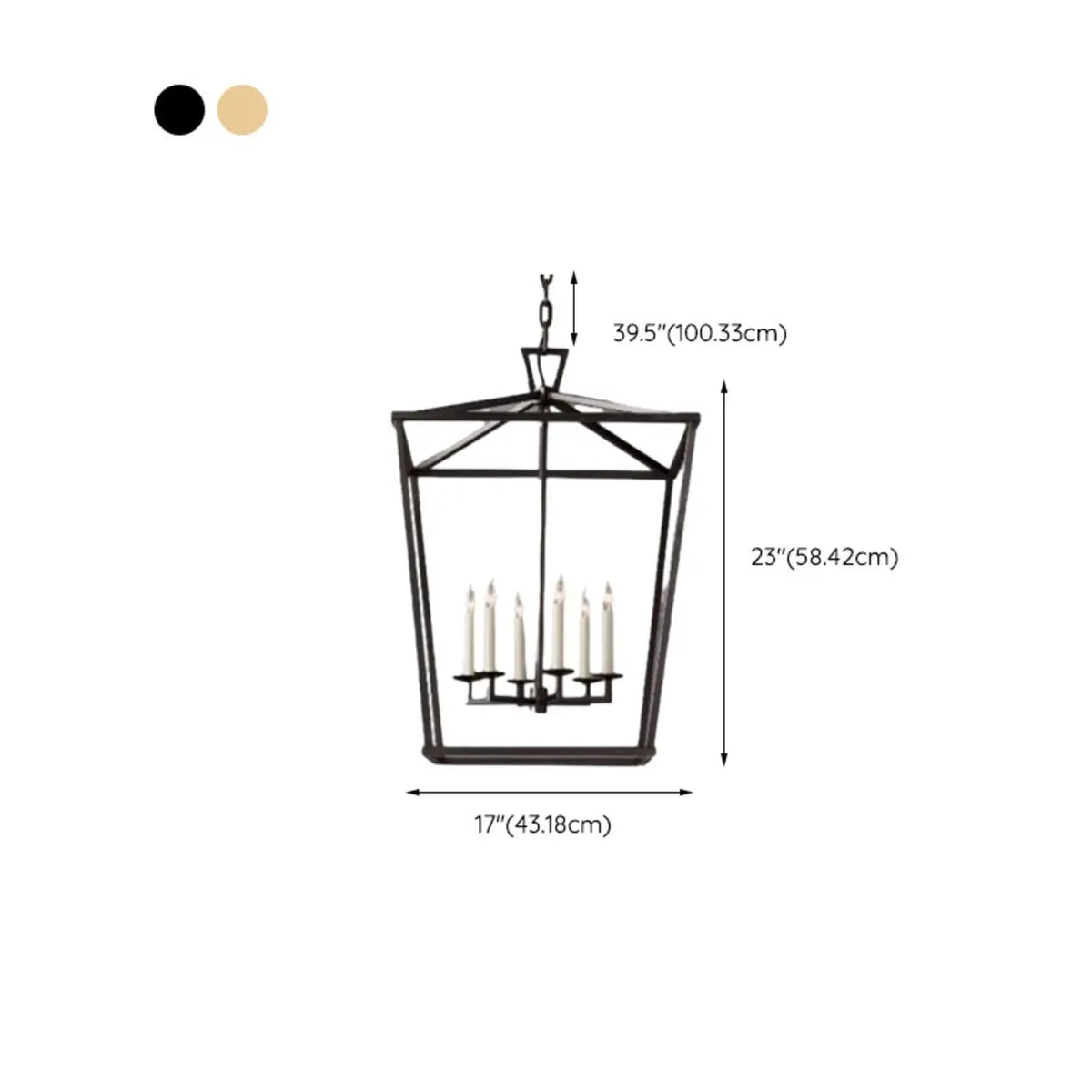 Vintage Geometric Iron Chandelier, Gold, 4-Light Image - 9