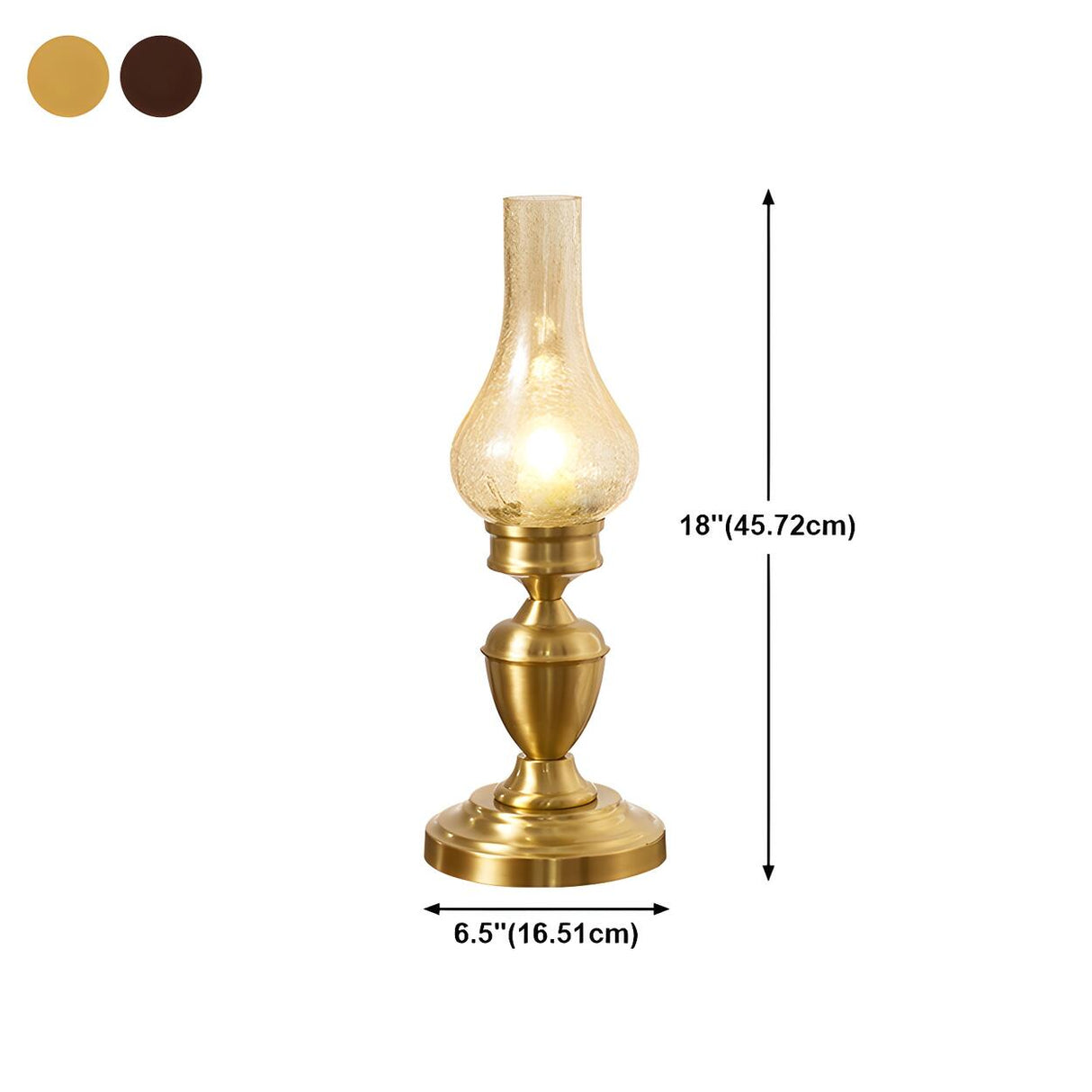 Vintage Glass Shade Candlestick Brass Base Table Lamp