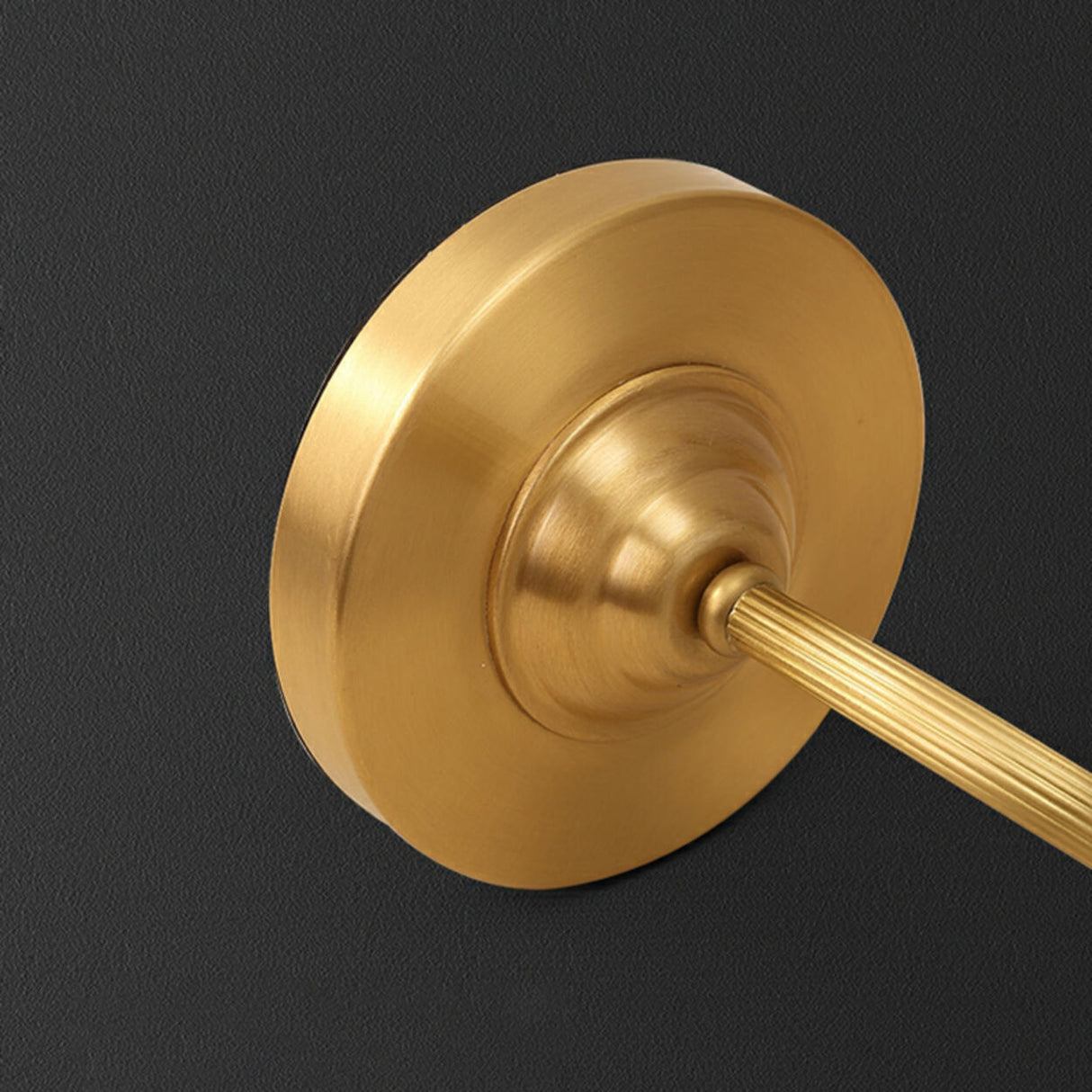 Vintage Gold Floral Shade Curved Bedside Table Lamp Image - 8