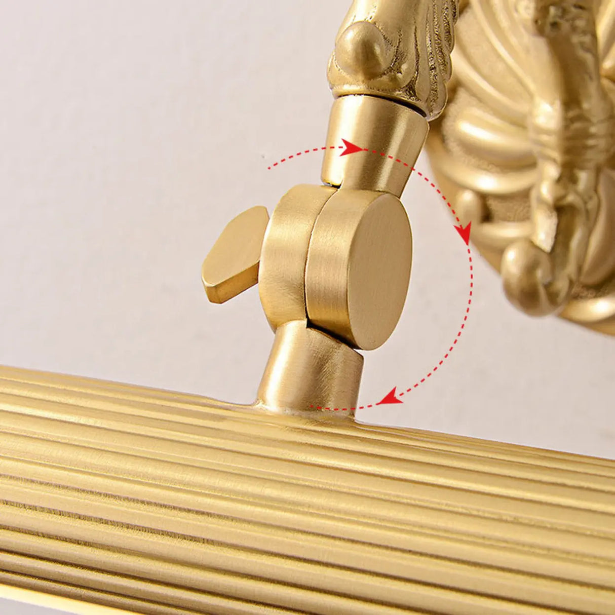 Vintage Gold Geometric LED Vanity Wall Light Image - 10