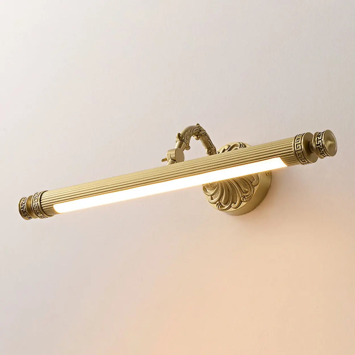 Vintage Gold Geometric LED Vanity Wall Light Image - 7