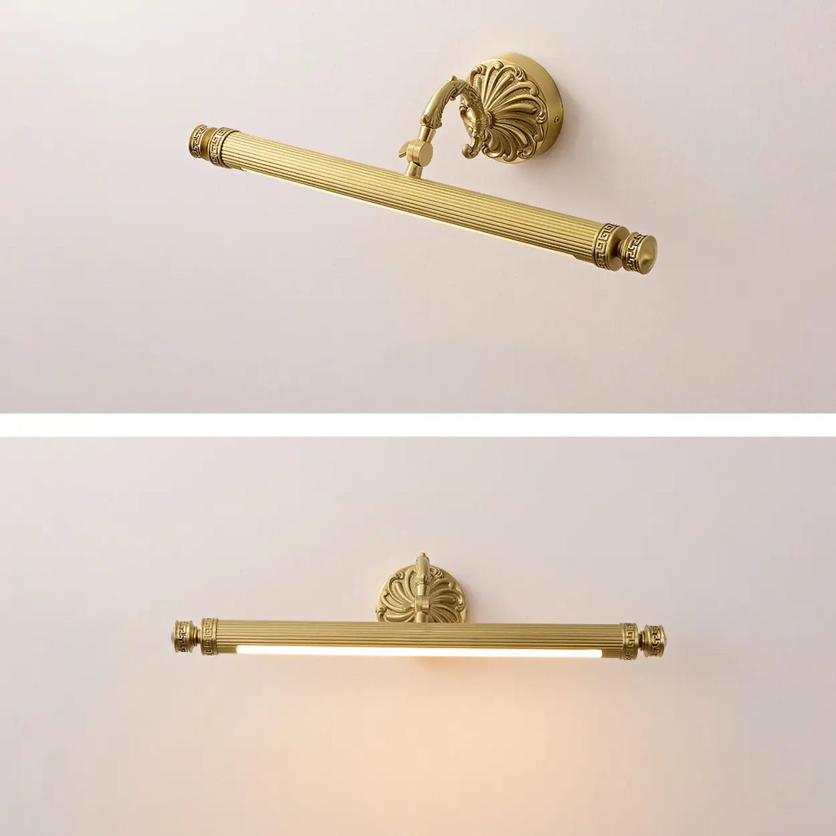 Vintage Gold Geometric LED Vanity Wall Light Image - 9