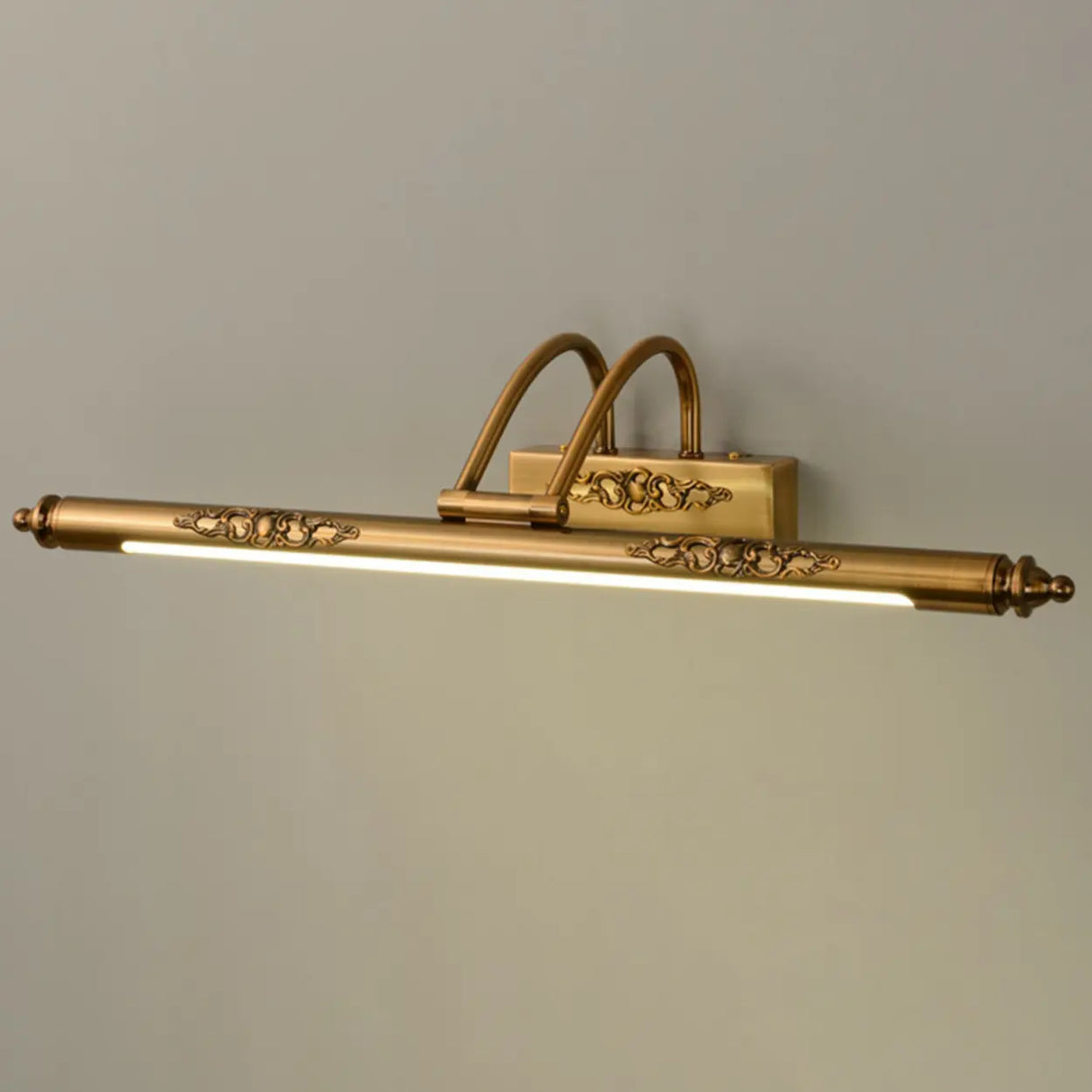 Vintage Gold Linear LED Mirrors Vanity Light Fixture Image - 13