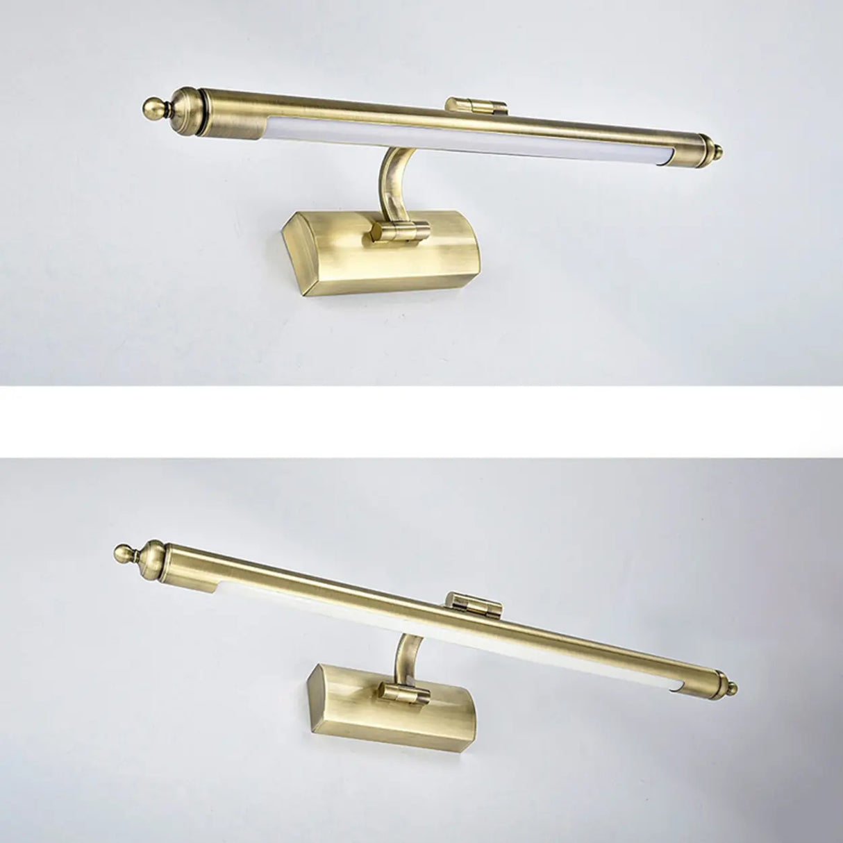 Vintage Gold Linear LED Mirrors Vanity Light Fixture Image - 14