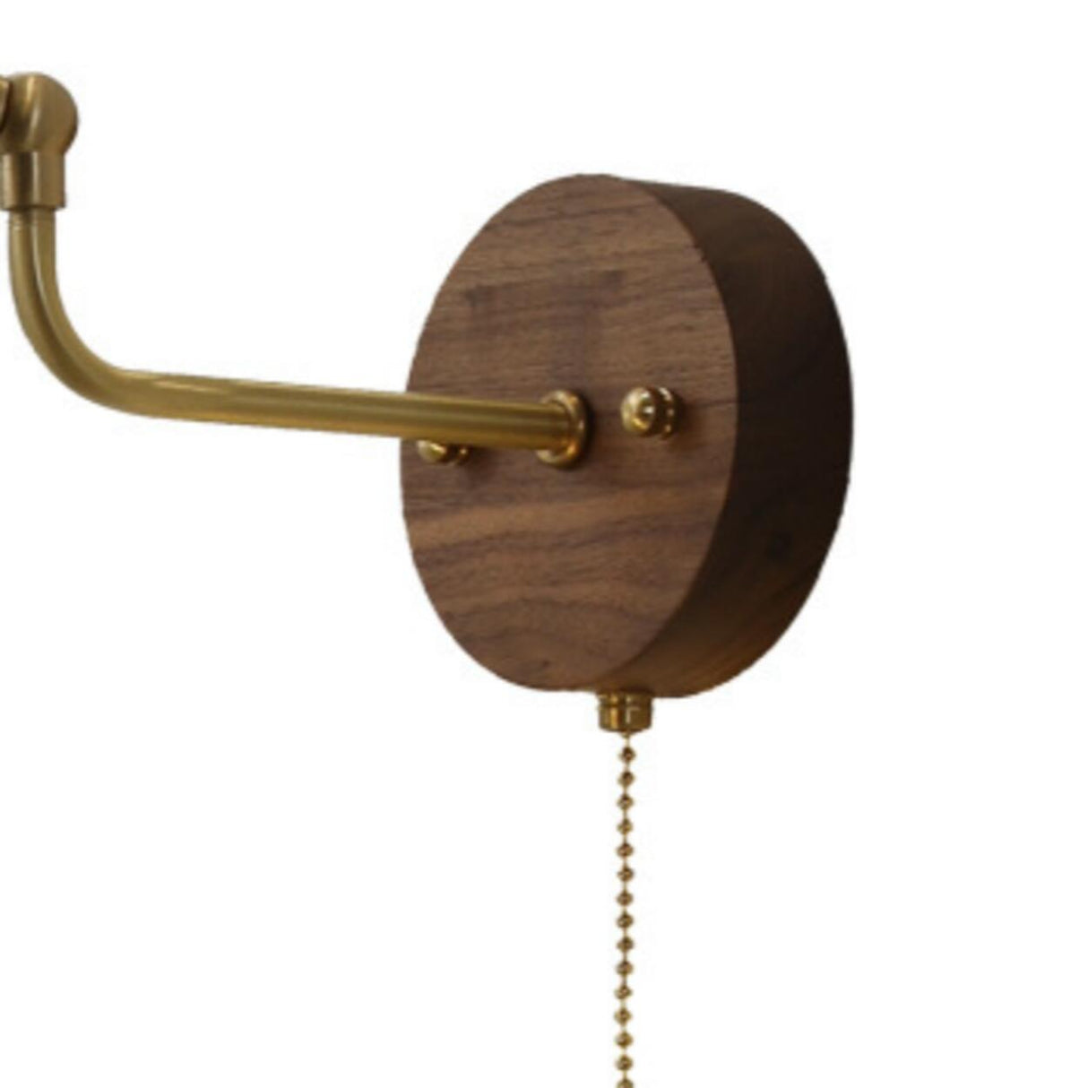 Vintage Green Floral Metal Wall Lamp with Pull Chain Image - 11