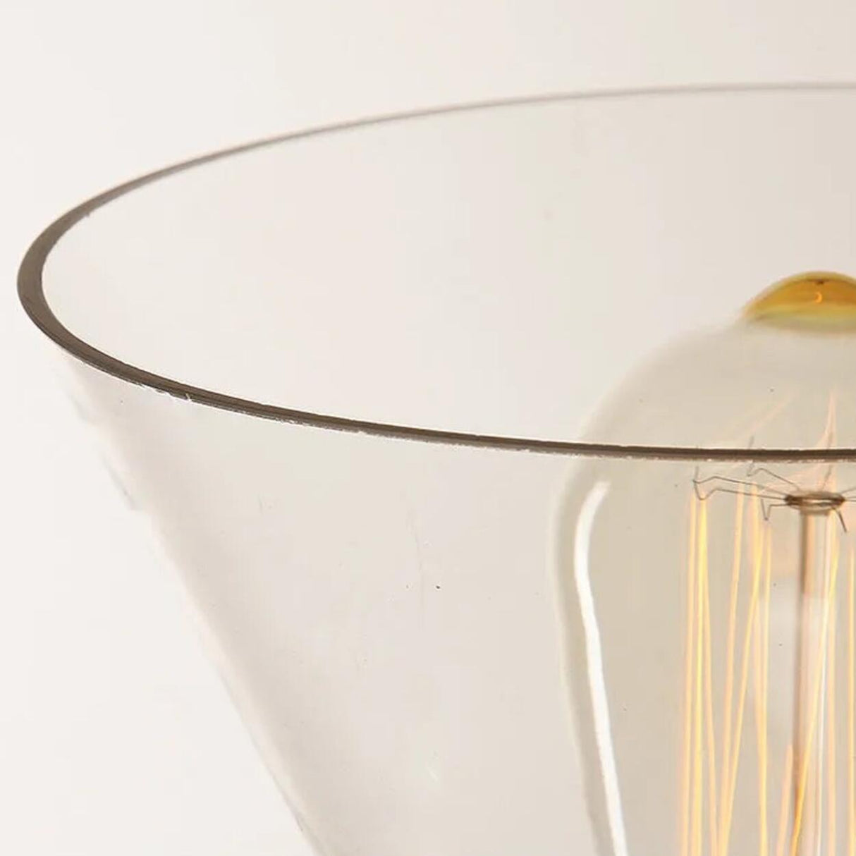 Vintage Industrial Clear Glass Globe Pendant Light Image - 27