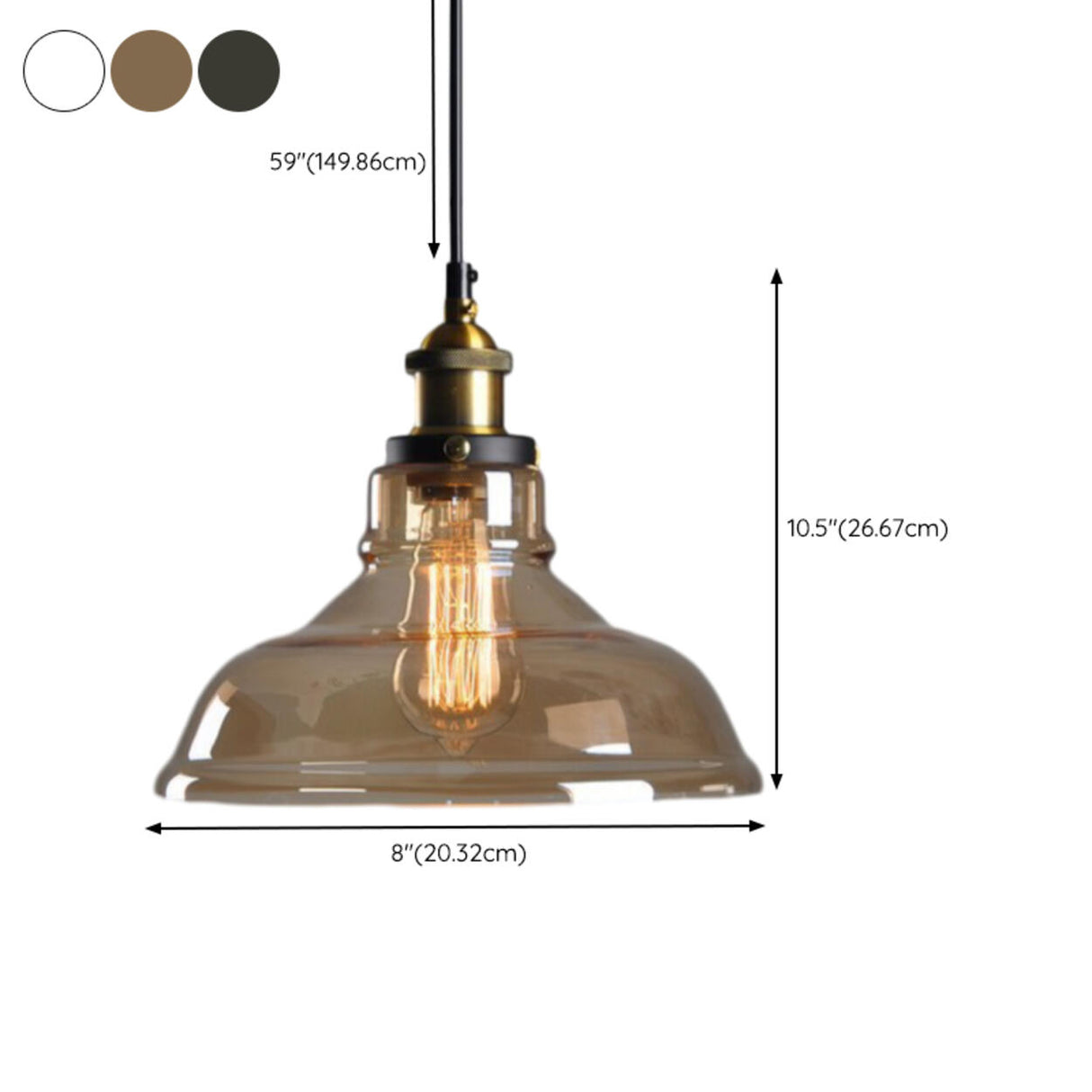 Vintage Industrial Clear Glass Globe Pendant Light Image - 32