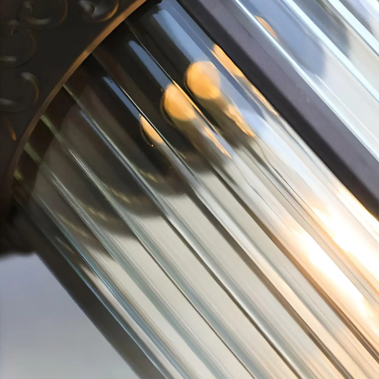 Vintage Industrial Cylindrical Glass External Wall Light Image - 9