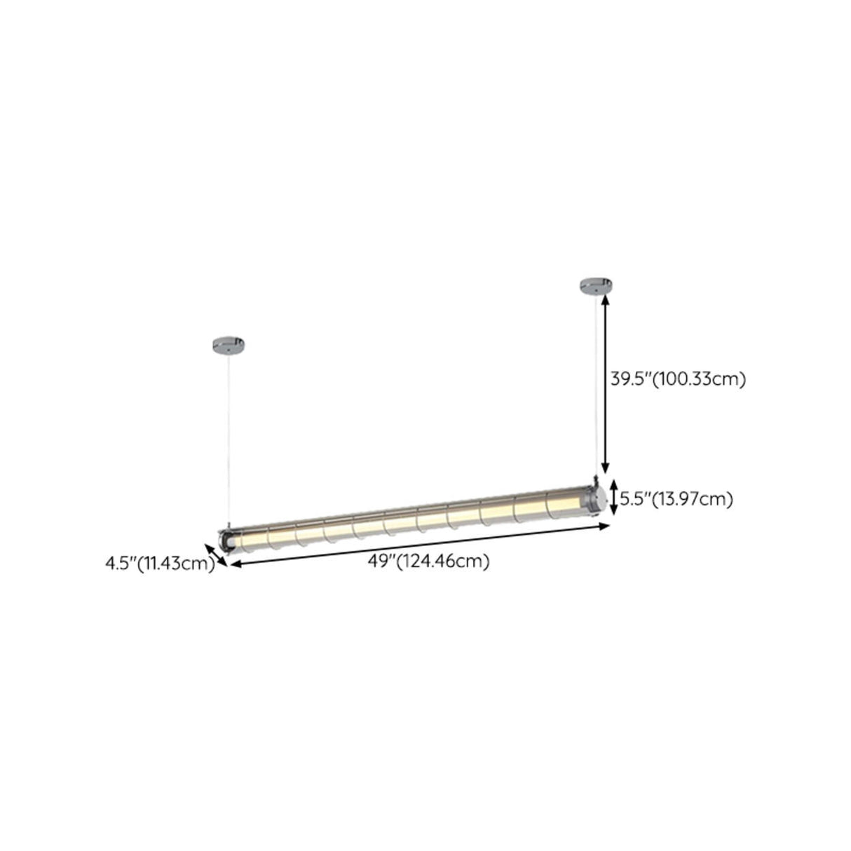 Vintage Industrial Strip Kitchen Island Pendant Light