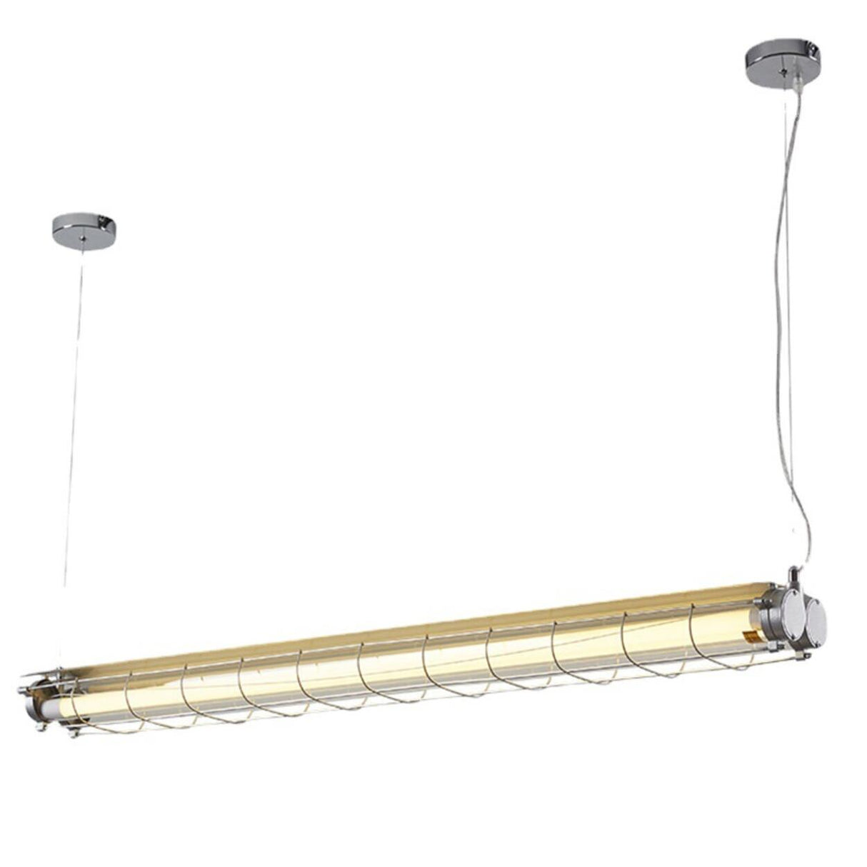 Vintage Industrial Strip Kitchen Island Pendant Light Image - 5