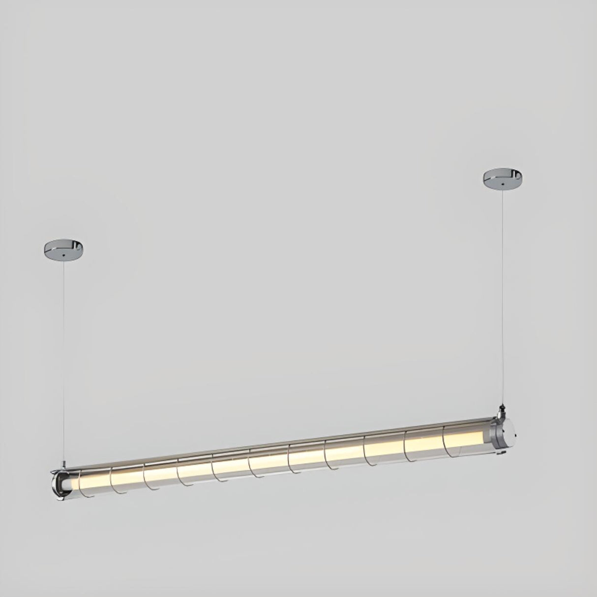 Vintage Industrial Strip Kitchen Island Pendant Light Image - 7