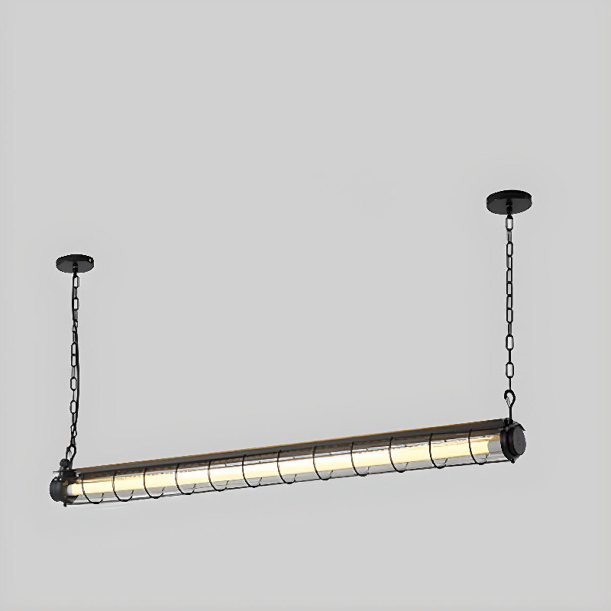 Vintage Industrial Strip Kitchen Island Pendant Light Image - 9