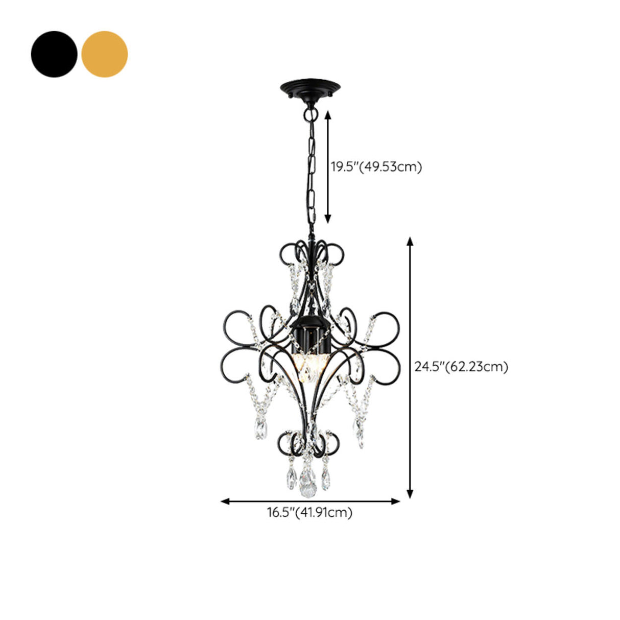 Vintage Luxury Glassy Crystal Branching Candle Chandelier