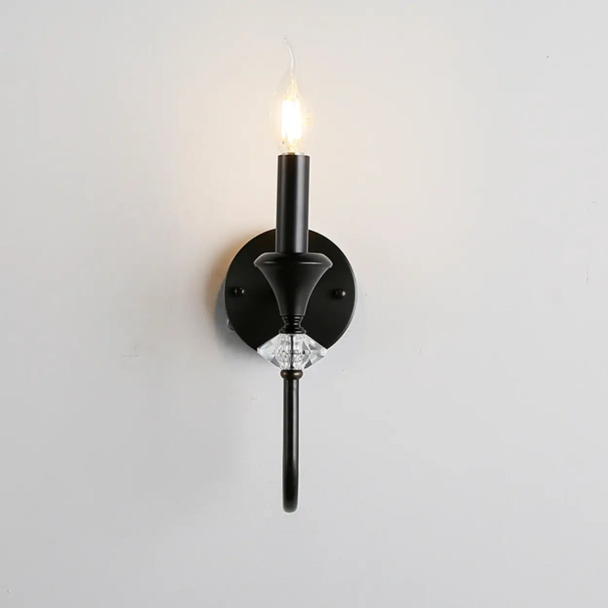 Vintage Black Candle Bulb LED Wall Sconce Light Image - 11