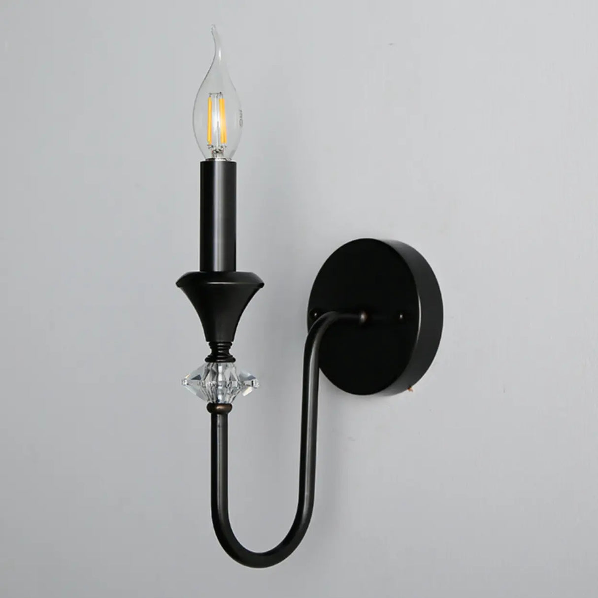 Vintage Black Candle Bulb LED Wall Sconce Light Image - 12
