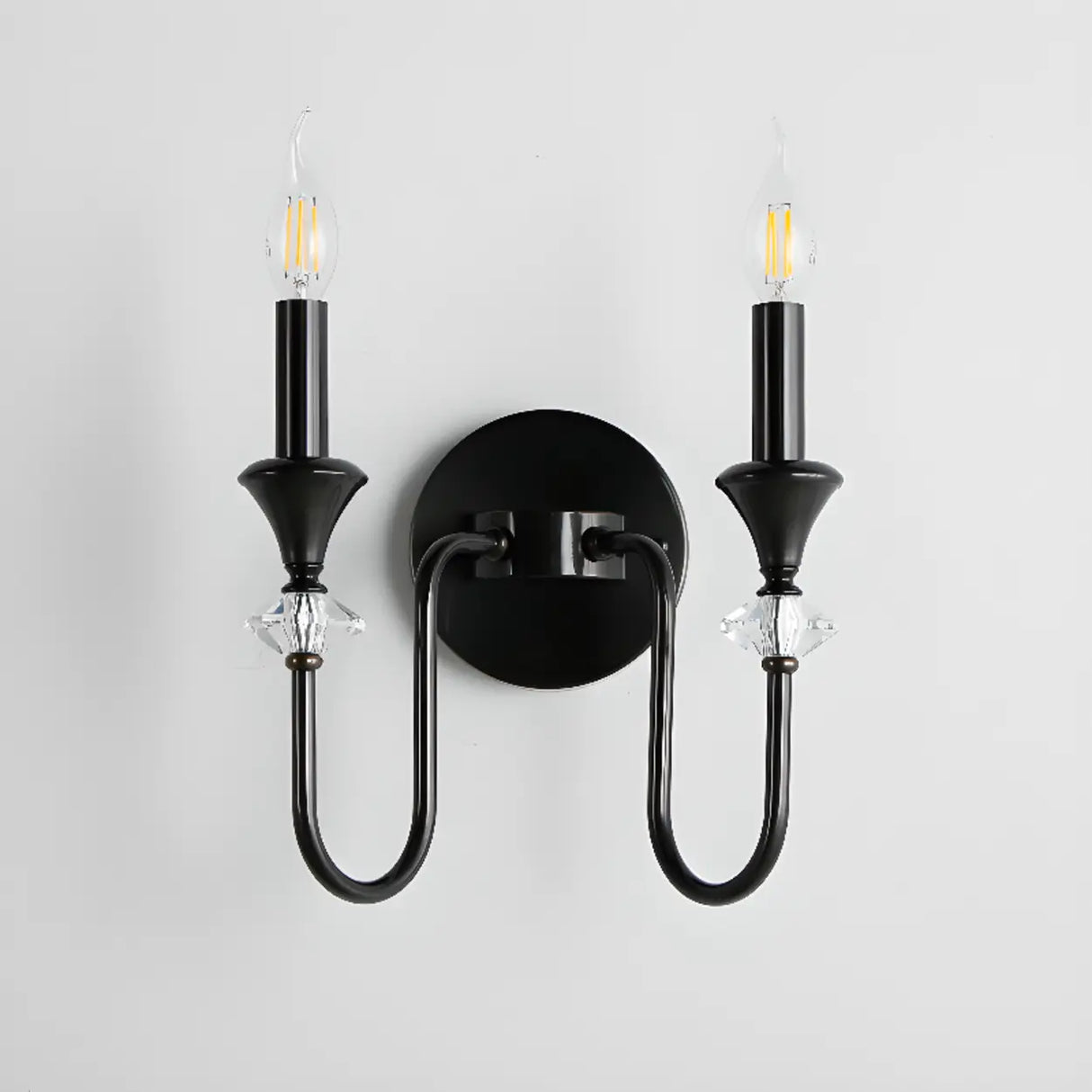 Vintage Black Candle Bulb LED Wall Sconce Light Image - 13