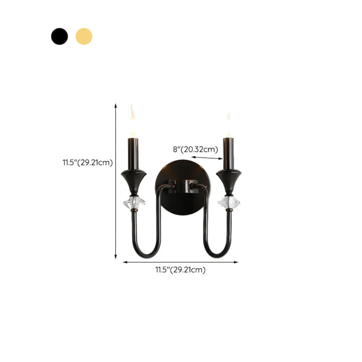 Vintage Black Candle Bulb LED Wall Sconce Light Image - 20