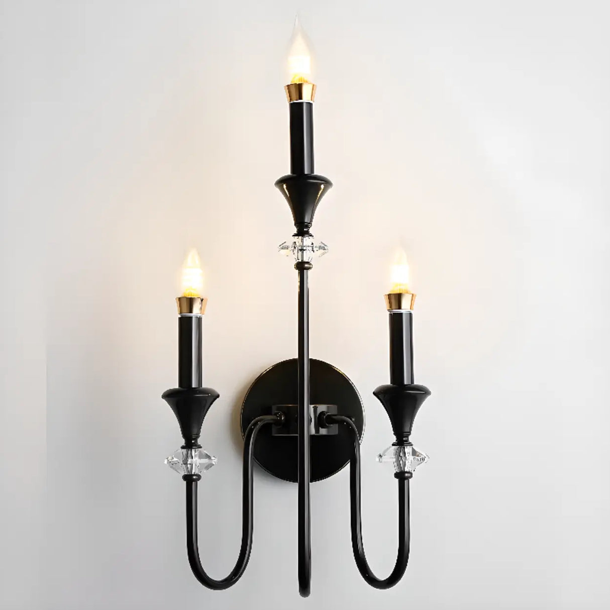 Vintage Black Candle Bulb LED Wall Sconce Light Image - 2