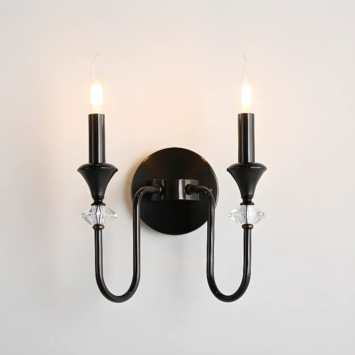 Vintage Black Candle Bulb LED Wall Sconce Light Image - 3