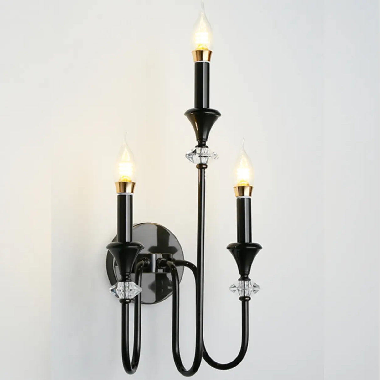 Vintage Black Candle Bulb LED Wall Sconce Light Image - 9