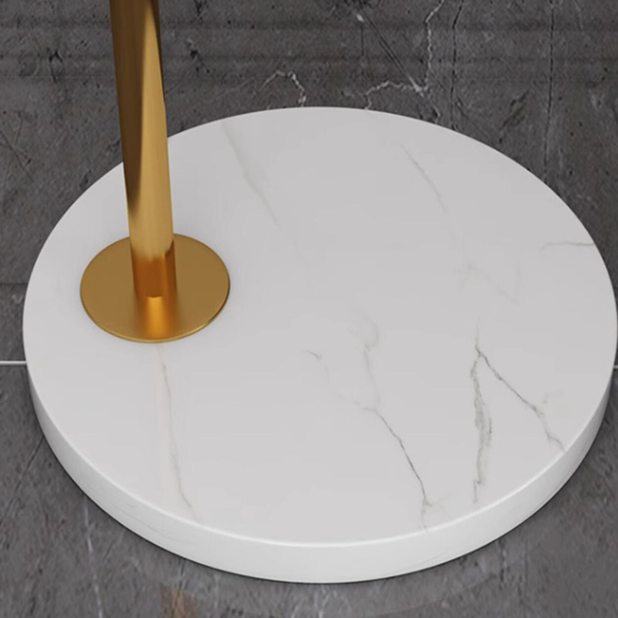 Vintage Pleated Shade Floor Lamp with Side Table Image - 11