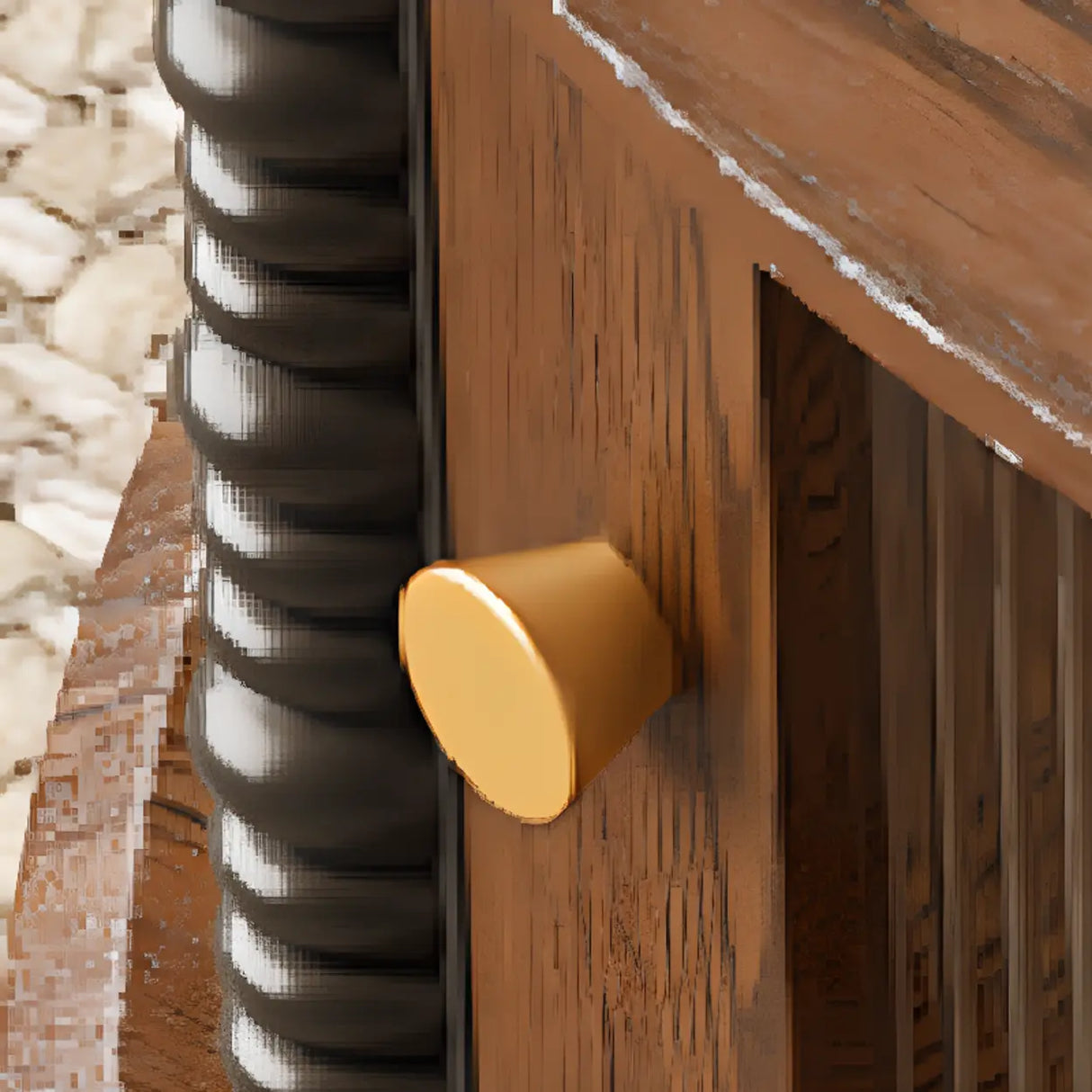 Vintage Round Wood Coffee Table Set with Storage Shelf Image - 8