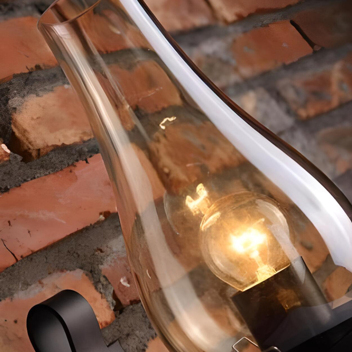 Vintage Rustic Geometric Clear Glass Wall Sconce Image - 12