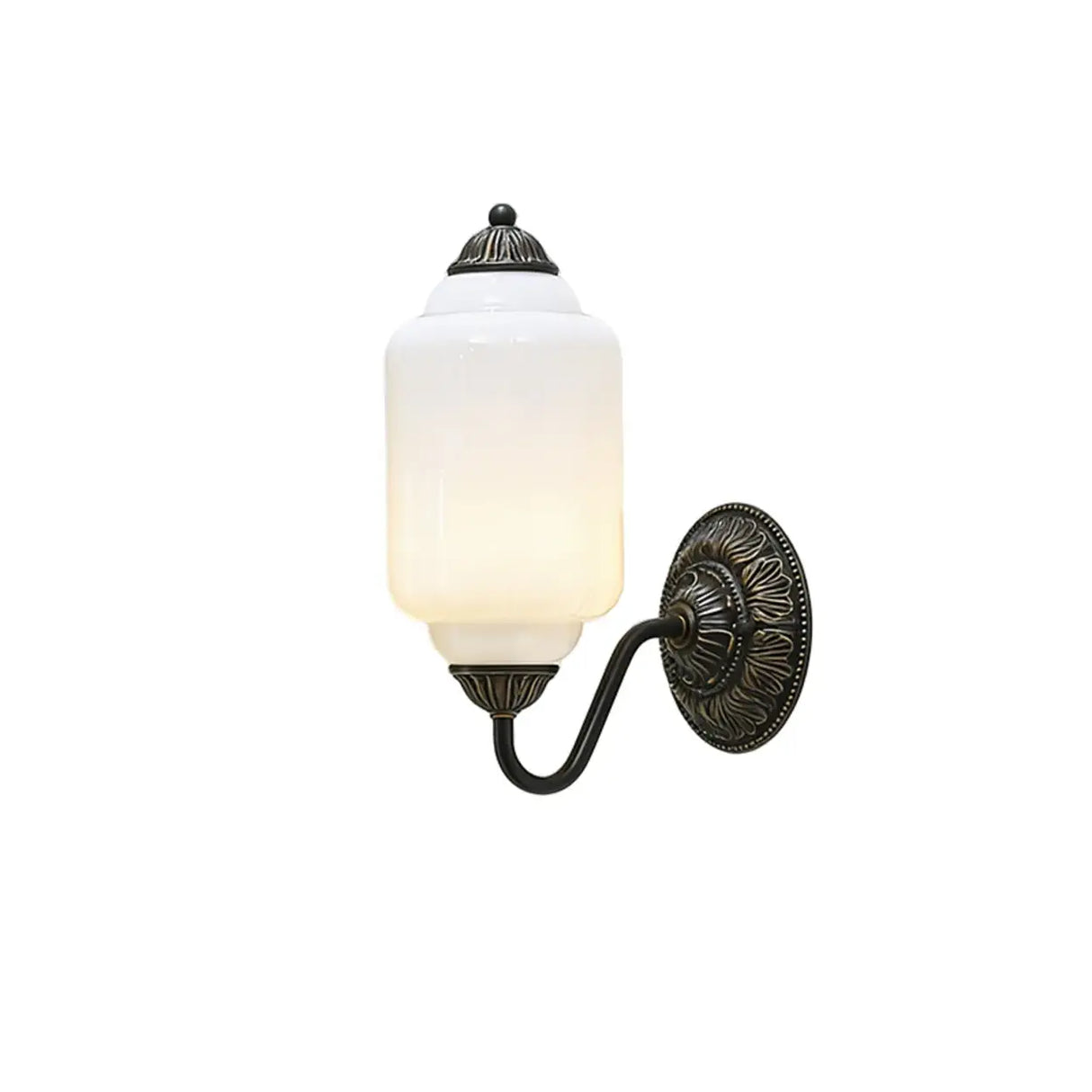 Vintage Shabby Chic Glass Steel Base Dimmable Wall Sconce Image - 19