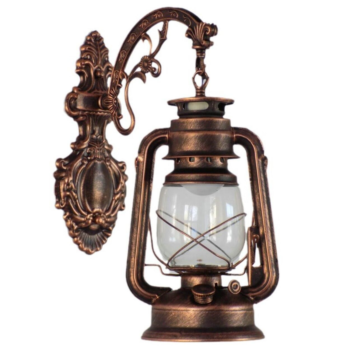 Vintage Silver Outdoor Lantern Waterproof Wall Sconce Image - 5