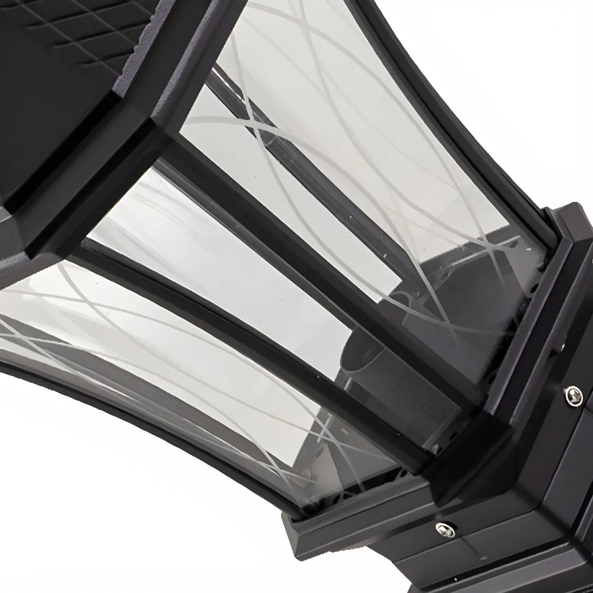 Vintage Solar Glass Lantern Outdoor Garden Post Light Image - 10