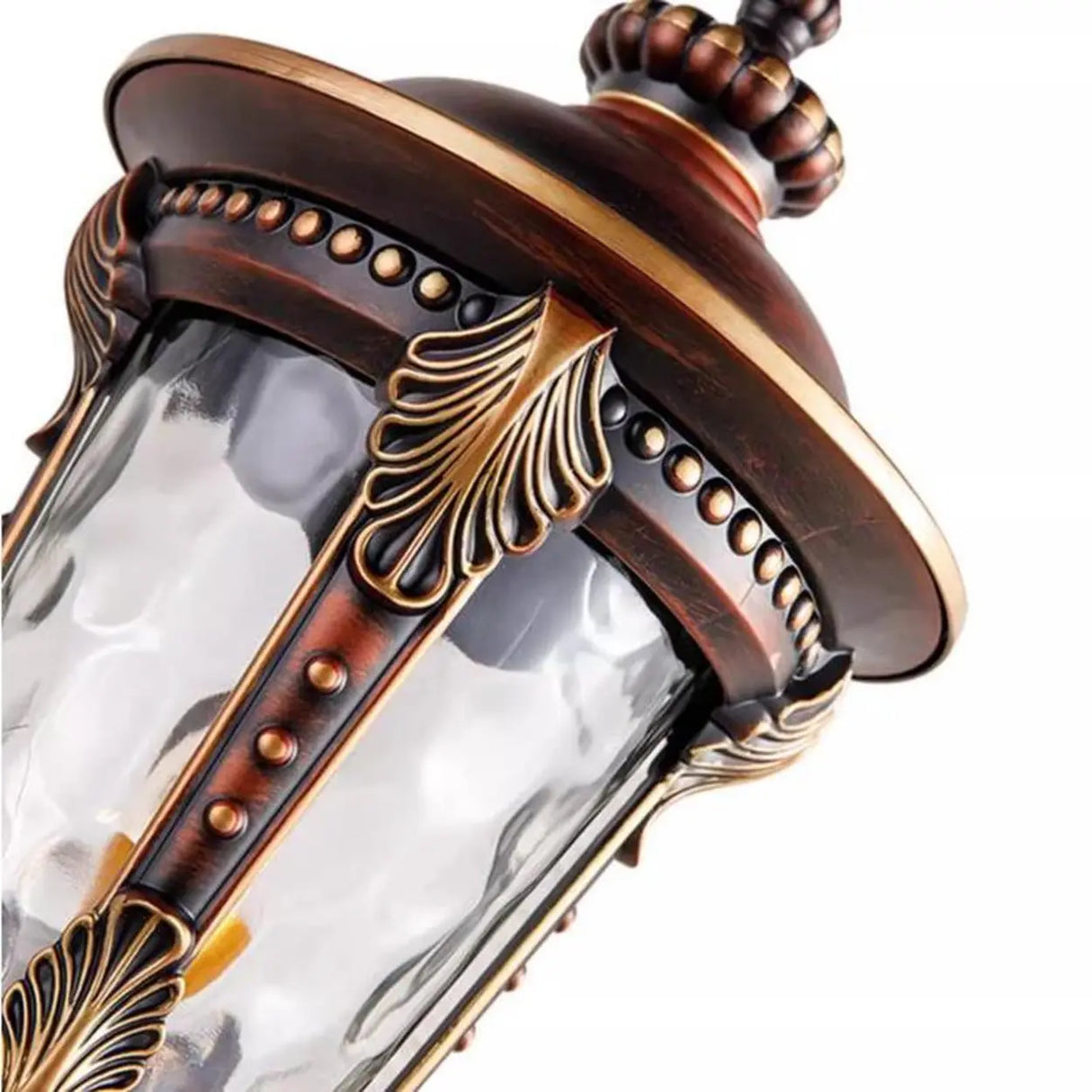 Vintage Waterproof Brass Exterior Wall Lantern Light Image - 13