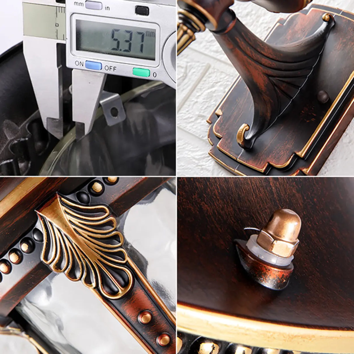 Vintage Waterproof Brass Exterior Wall Lantern Light Image - 15