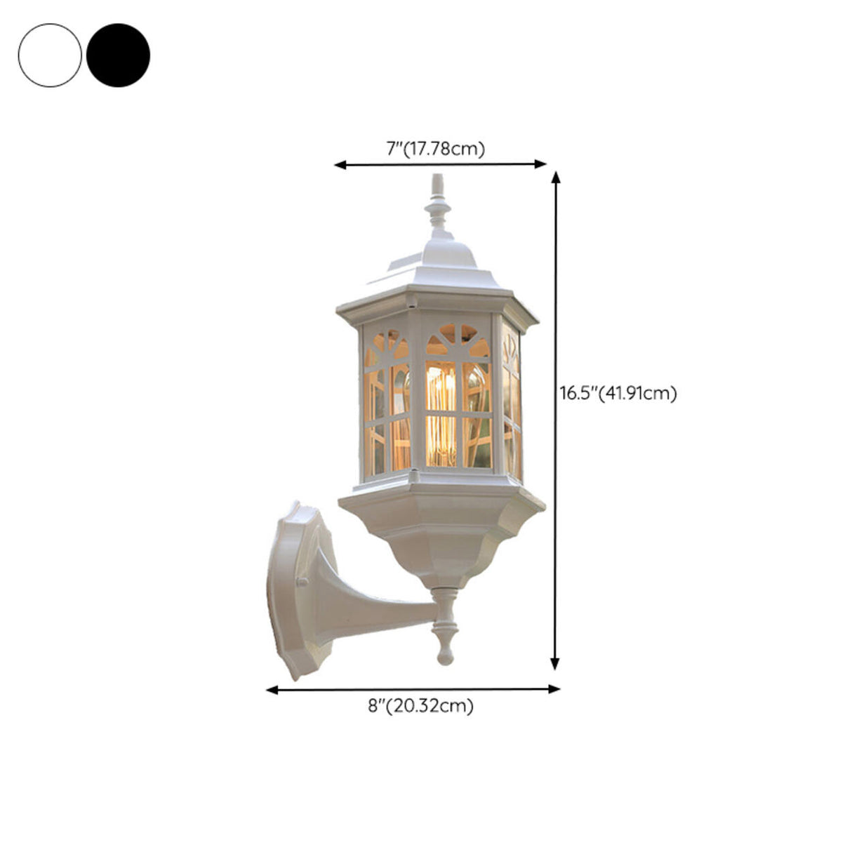 Vintage Waterproof Outdoor Wall Lantern Light Image - 12