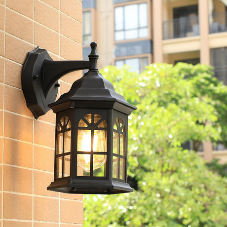 Vintage Waterproof Outdoor Wall Lantern Light Image - 2