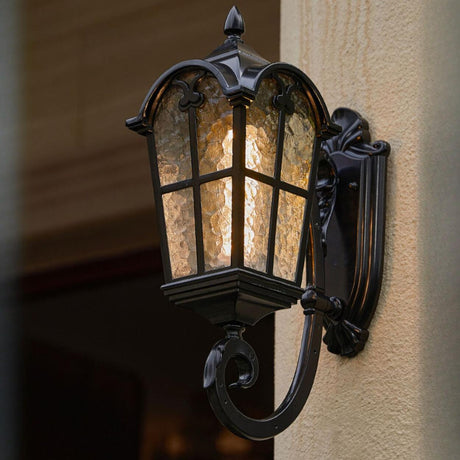 Vintage Weather-Resistant Outdoor Wall Lantern Light Image - 2