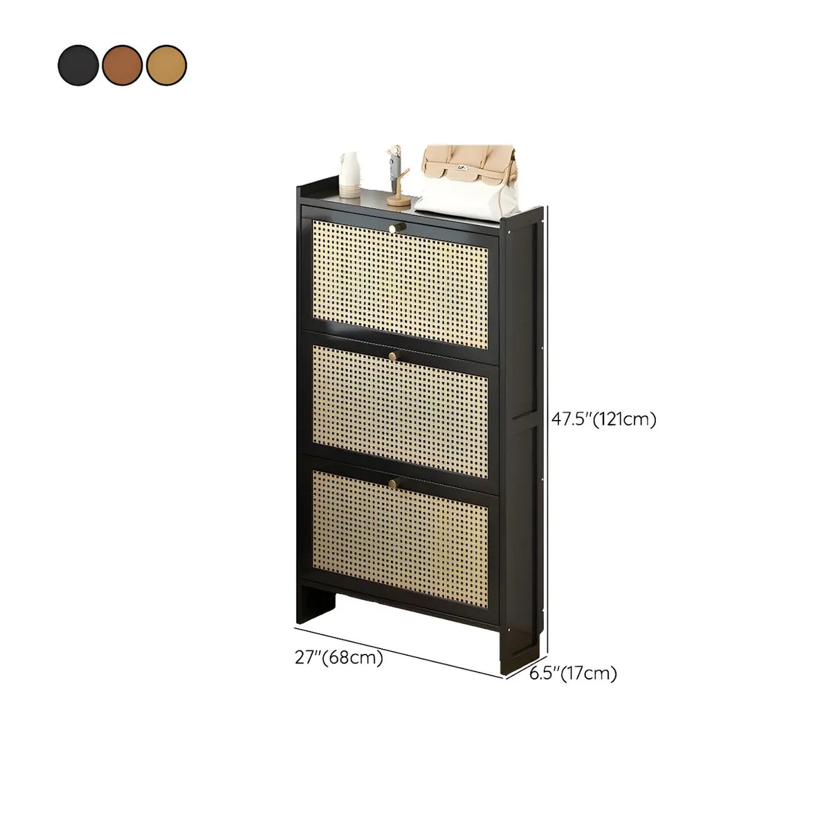 Wall Mounted Adjustable Bamboo Brown Large Shoe Storage Image - 22