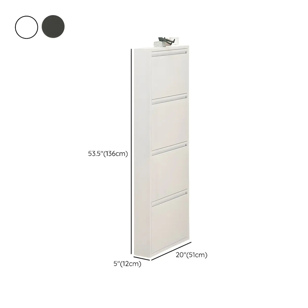 Wall Mounted Wooden Entryway White Drop Front Shoe Storage Image - 41
