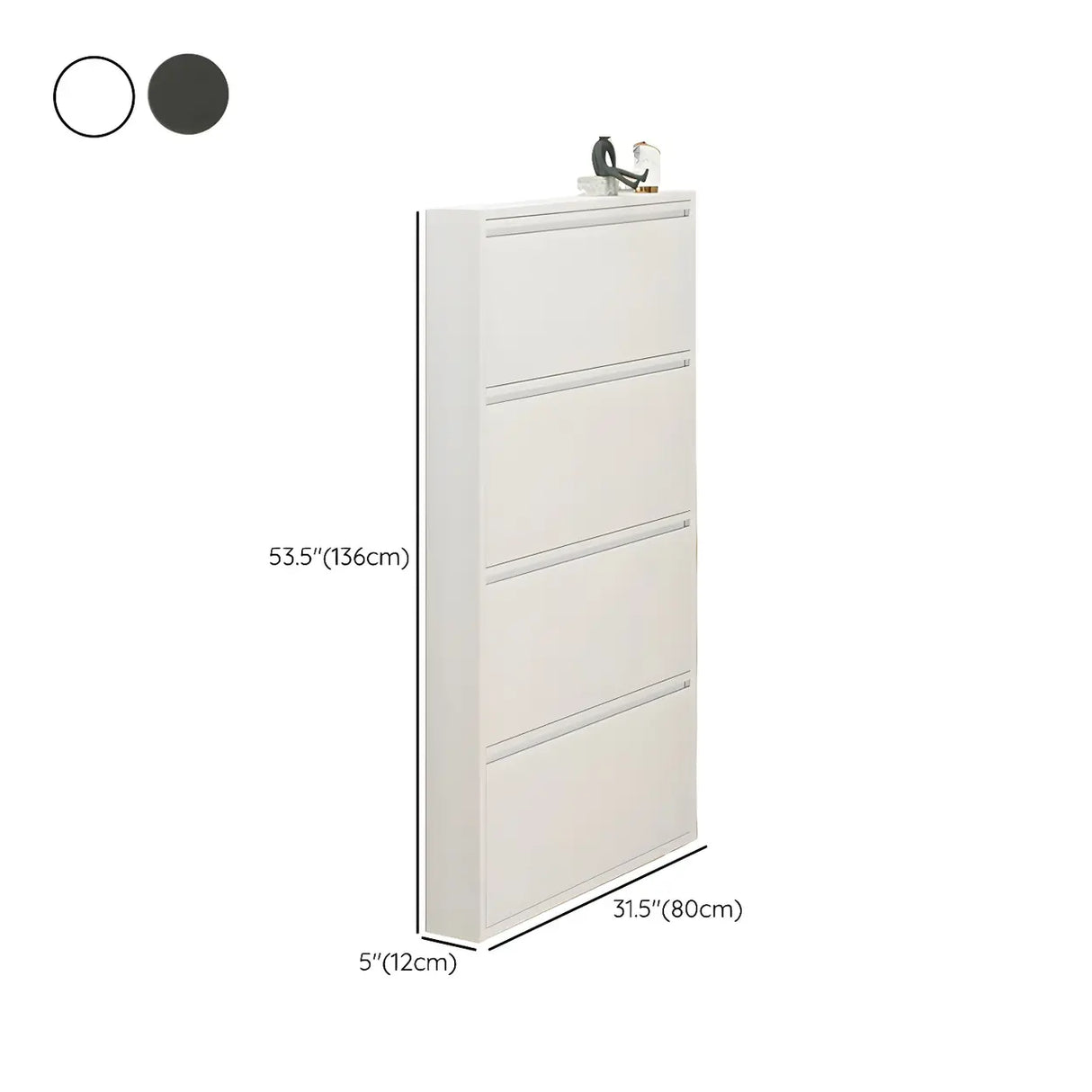 Wall Mounted Wooden Entryway White Drop Front Shoe Storage Image - 44