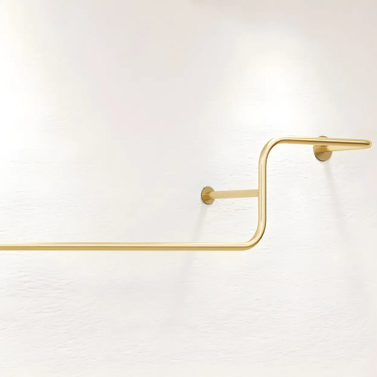 Wall-Mounted Metal Bar Gold Silver Living Coat Rack Image - 10