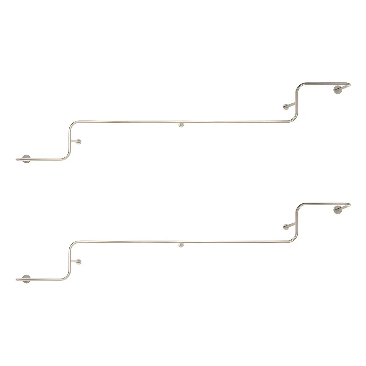 Wall-Mounted Metal Bar Gold Silver Living Coat Rack Image - 2