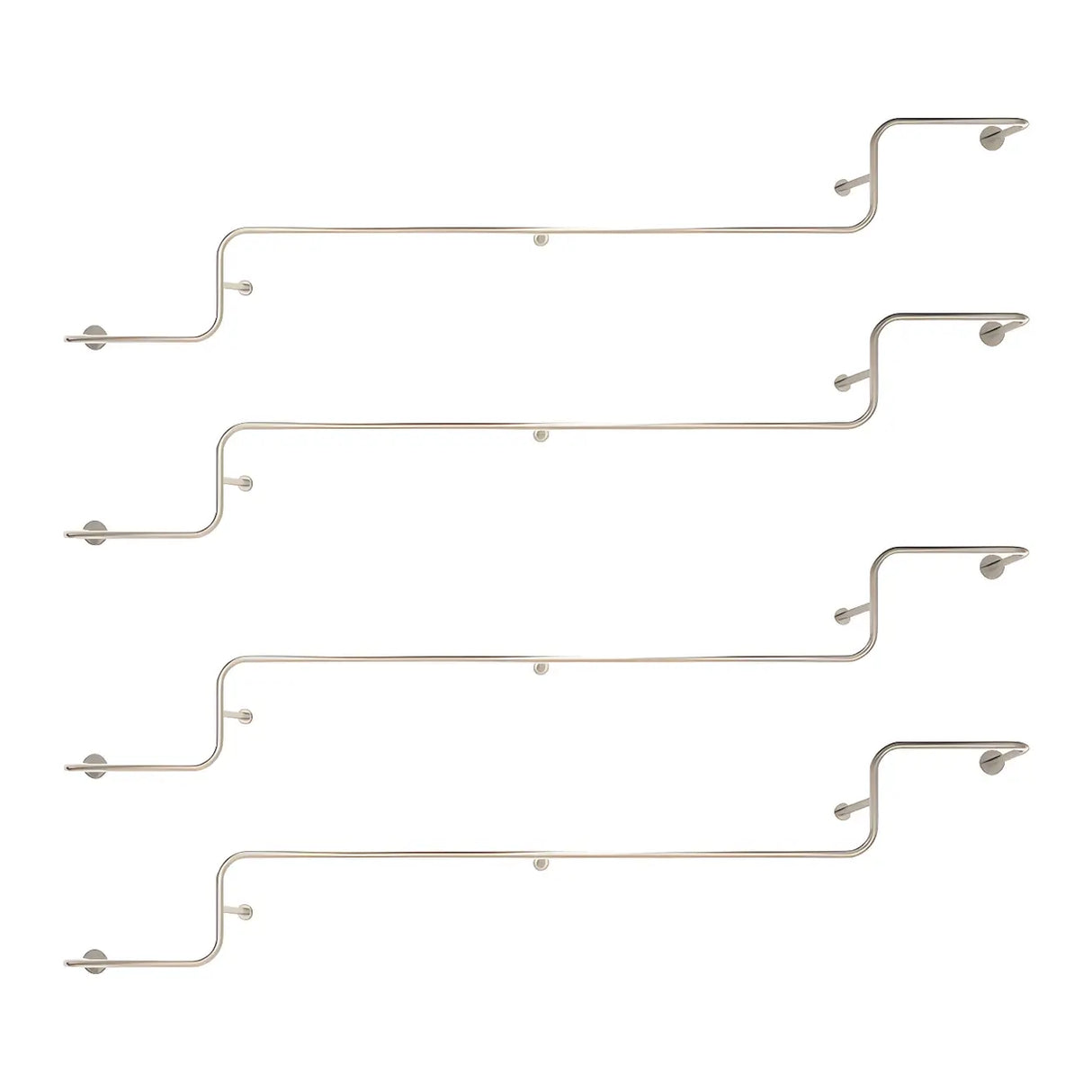 Wall-Mounted Metal Bar Gold Silver Living Coat Rack Image - 3