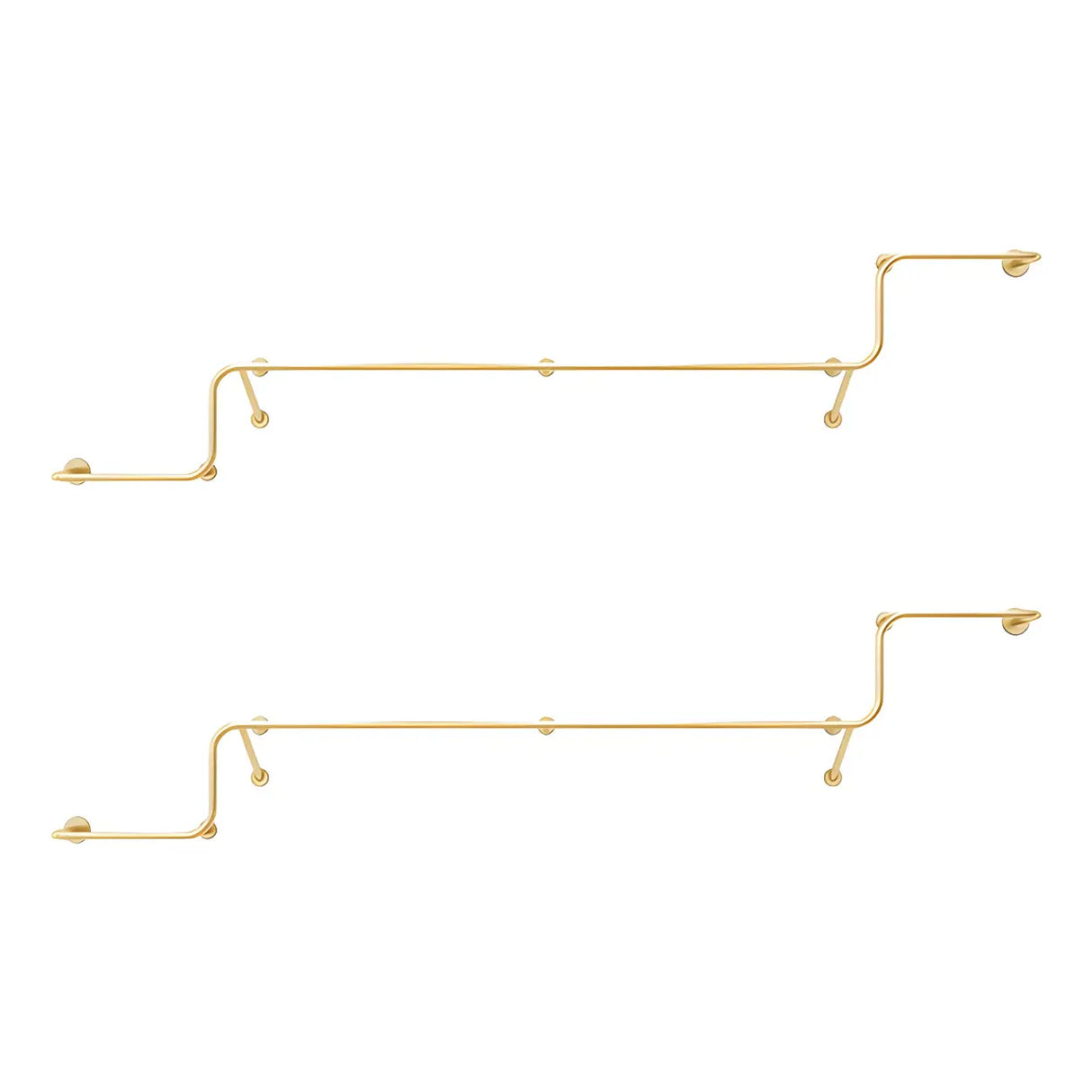 Wall-Mounted Metal Bar Gold Silver Living Coat Rack Image - 5