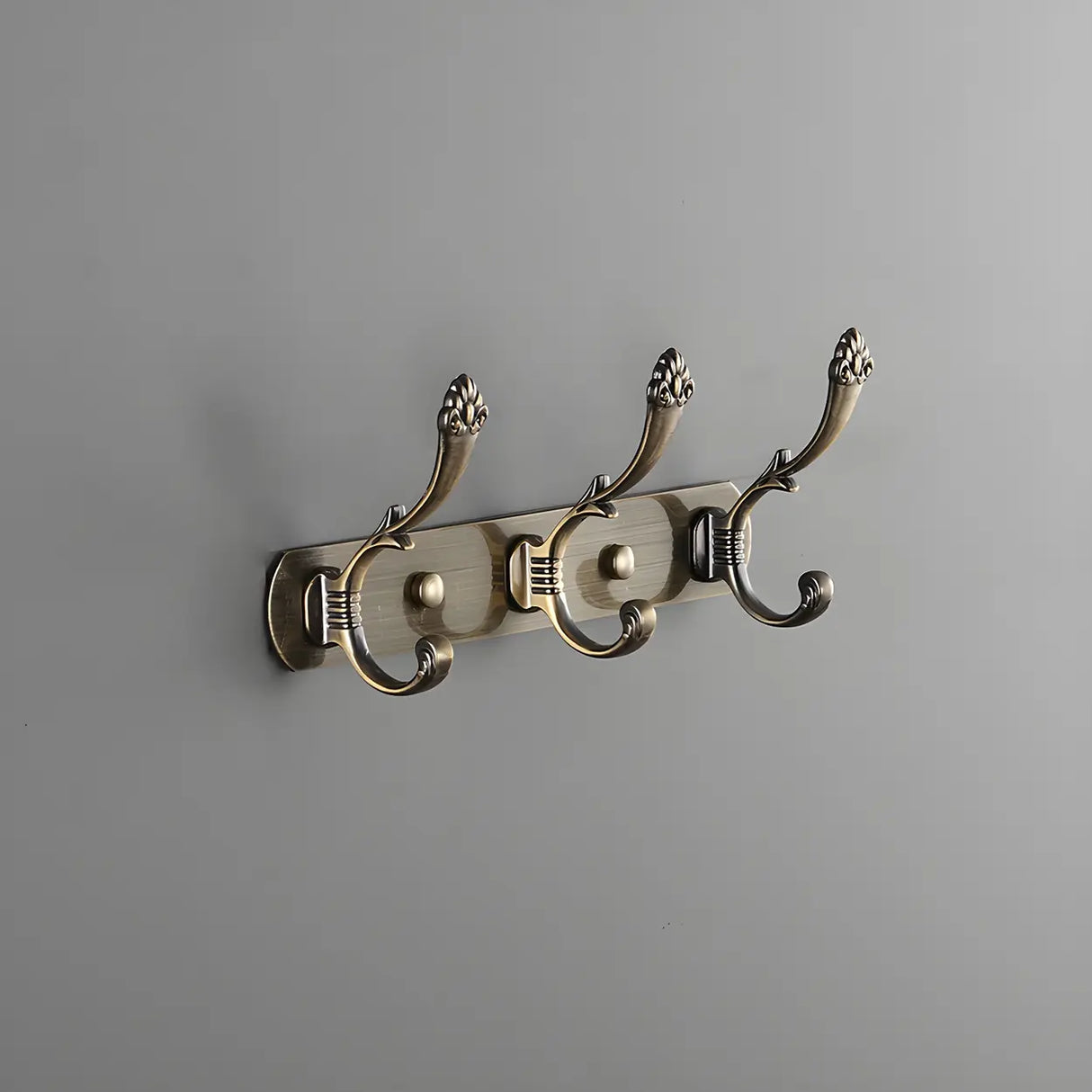Wall-Mounted Metal Bronze Decorative Coat Rack with Hooks Image - 20