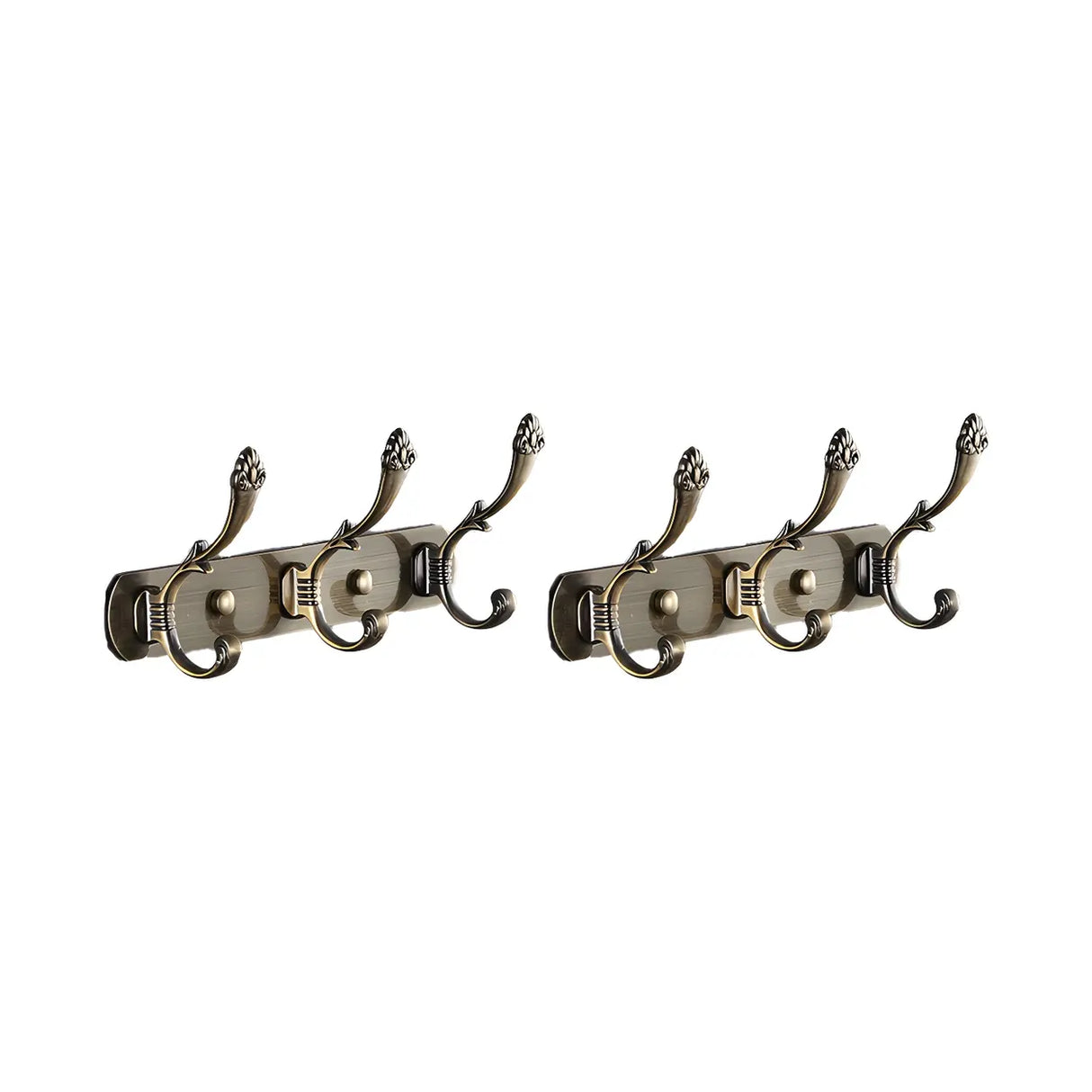 Wall-Mounted Metal Bronze Decorative Coat Rack with Hooks Image - 21