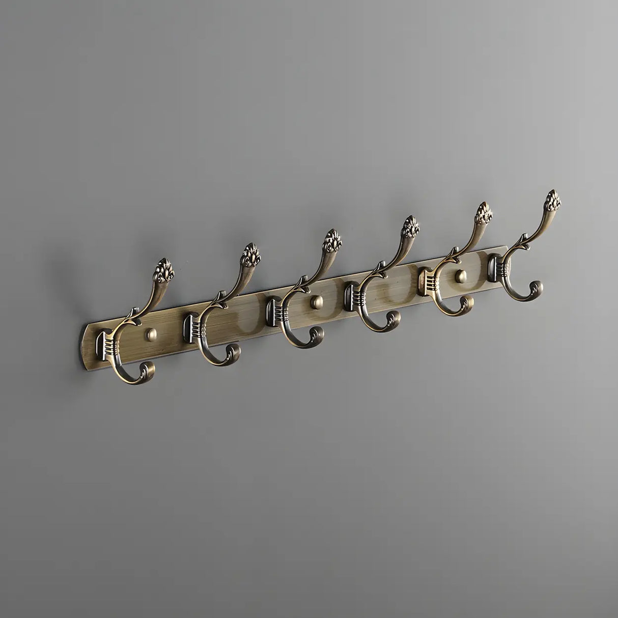 Wall-Mounted Metal Bronze Decorative Coat Rack with Hooks Image - 23