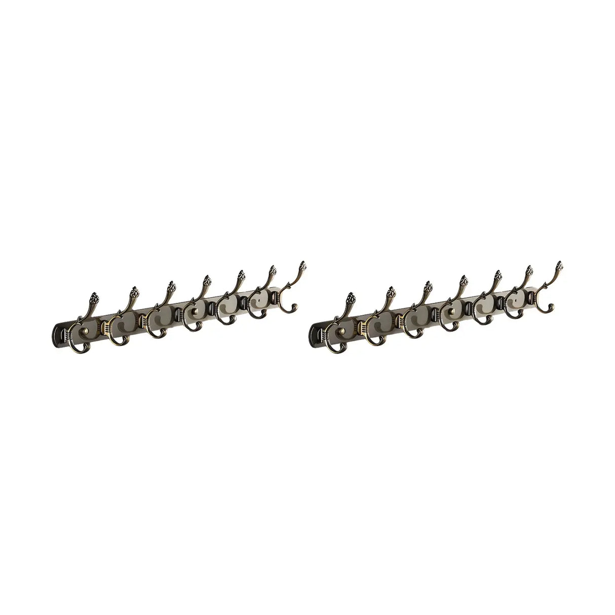 Wall-Mounted Metal Bronze Decorative Coat Rack with Hooks Image - 27
